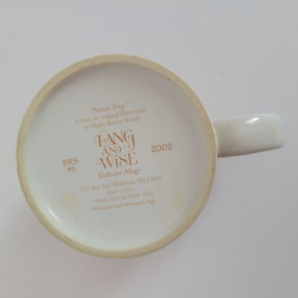Lang & Wise 2002 Collector Mug "And Heaven And Nature Sing" Red Bird Design 12 O - Picture 5 of 5